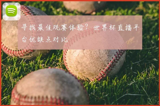 寻找最佳观赛体验?世界杯直播平台优缺点对比