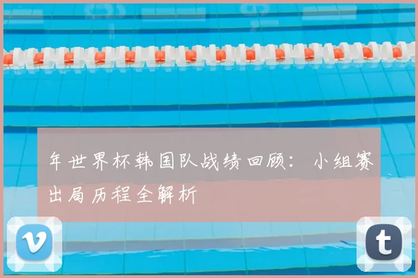 年世界杯韩国队战绩回顾：小组赛出局历程全解析